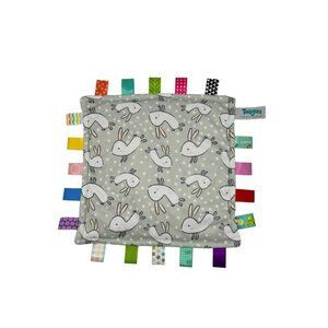 Mary Meyer Taggies Original Blanket with Sensory Tags, 12 X 12"‎ Comfy Bunnies